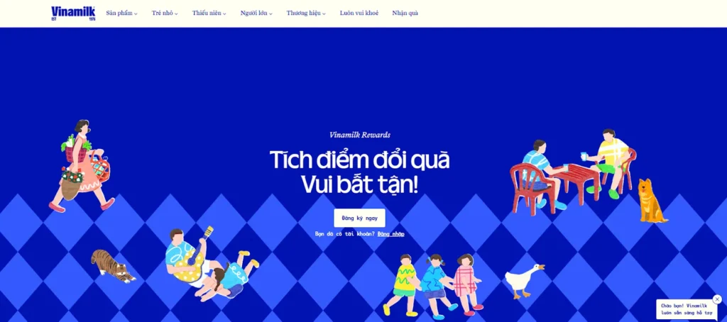 Vinamilk homepage